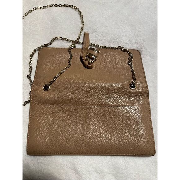 K. C. Jagger Crossbody Chain Wristlet Clutch Wallet Tan - Picture 3 of 11